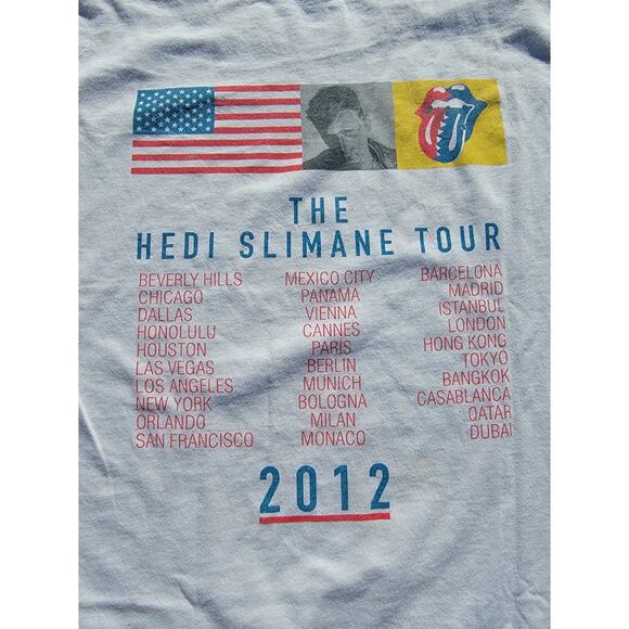 Rolling Stones Hedi Slimane Tour 2012 T-Shirt Size XL - Picture 4 of 5